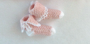 Crochet Emmygrande Lame baby knit bootie